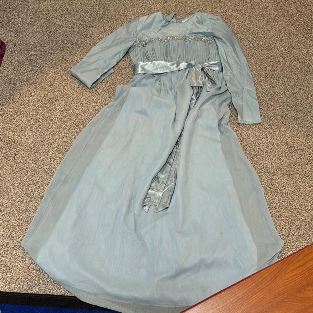 Elegant Light Blue Long Dress